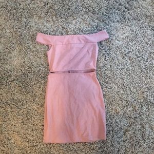 UO silence + noise mauve off-the-shoulder bodycon